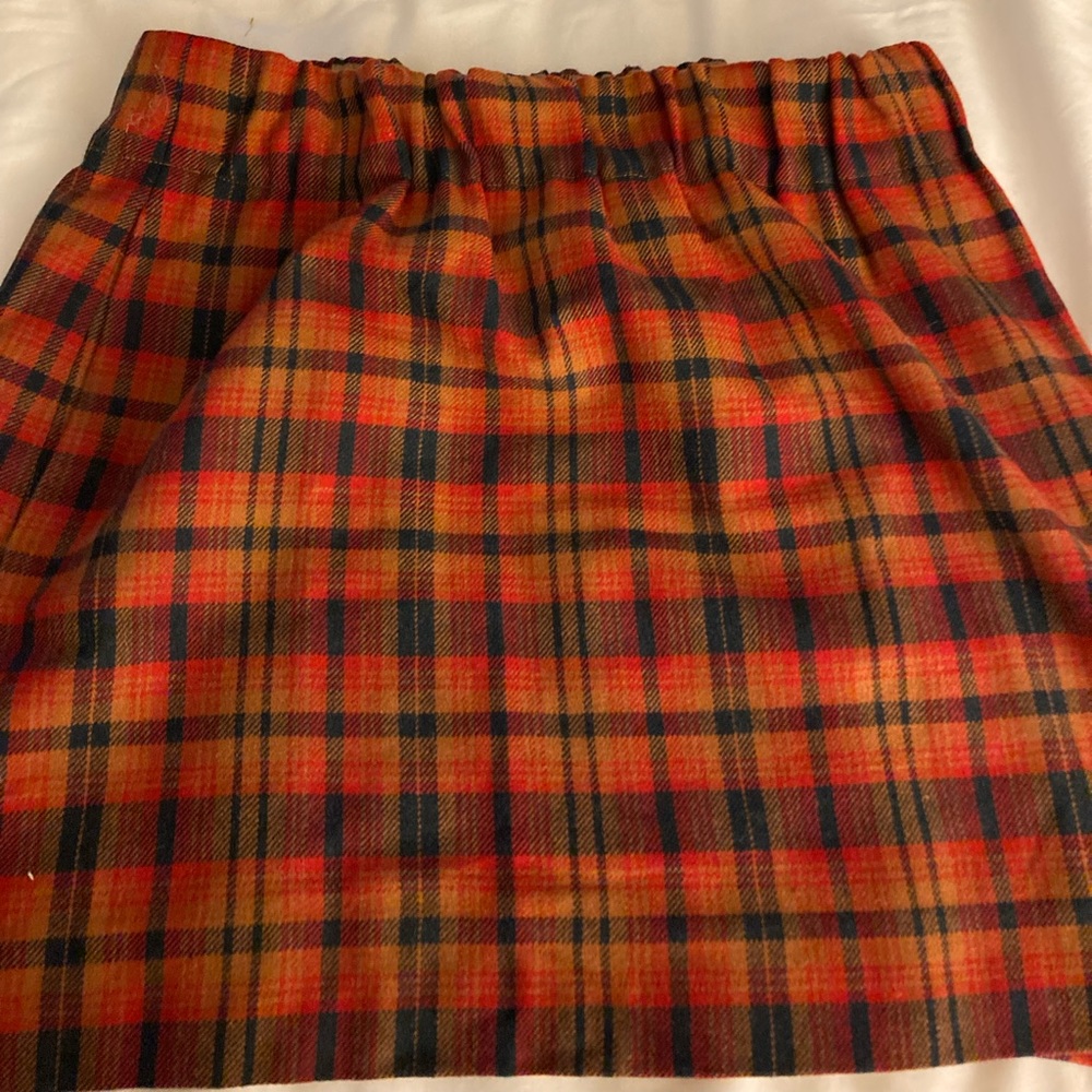 J Crew Plaid Wool Mini skirt